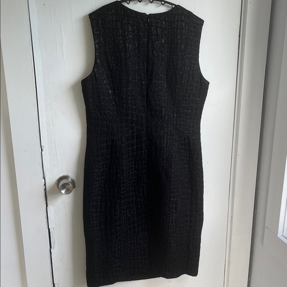 Calvin Klein Textured Black Midi Dress Size XL - Picture 4 of 4